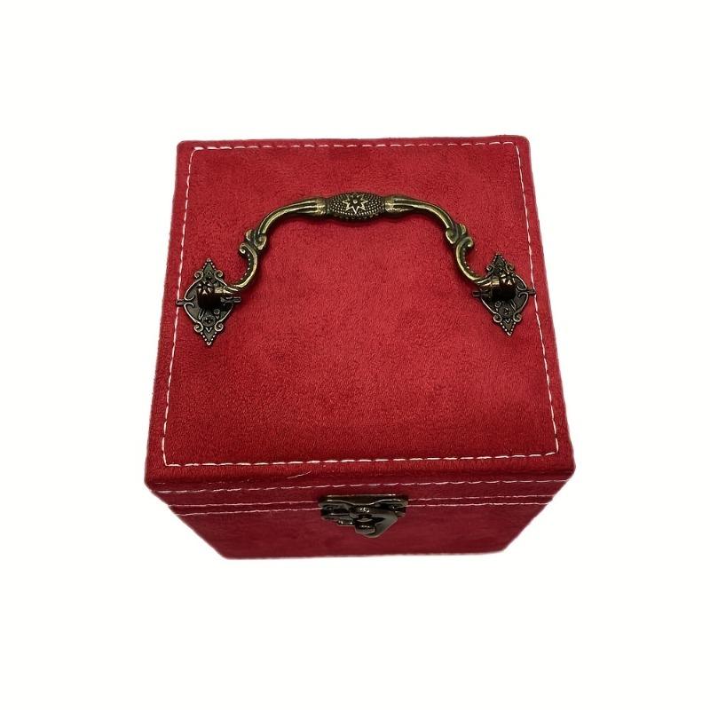 1pcs Jewelry Storage Box Imitation Suede Three-layer Compartment Jewelry Storage Box Ring Bracelet Necklace Multi-color Optional