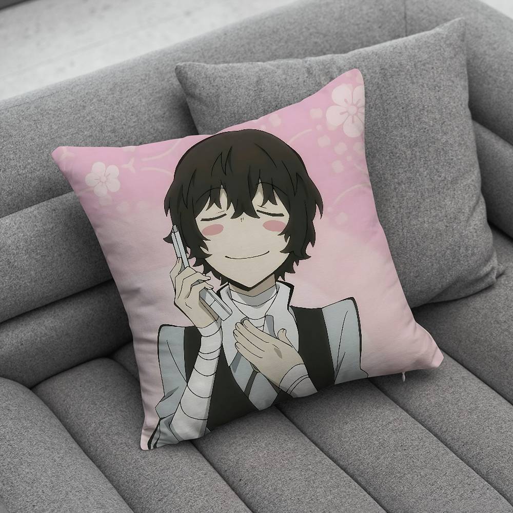 Cartoon Character Dazai OOsamu Pillow Case Pillowcase Home Sofa Cushions Car Cushions Pillowcover Office Pillowshell Pillow