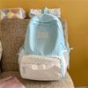Zaino a Quadri Studente Scuola Media Superiore Borsa da Scuola Zaino da Donna in Pizzo