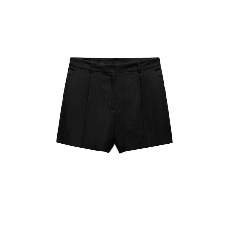 Spring New Arrival Linen Blended Vest 8025939 High Waist Casual Shorts Female 8026707 8026939