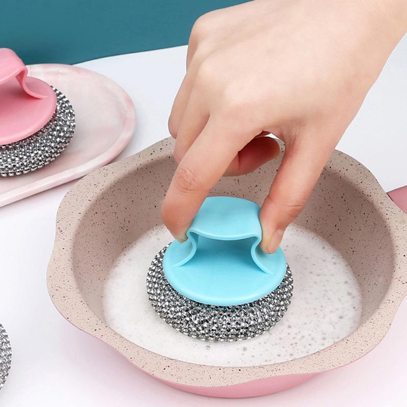 Kitchen Cleaning Ball  Not  Disassembled And  Pot Brush