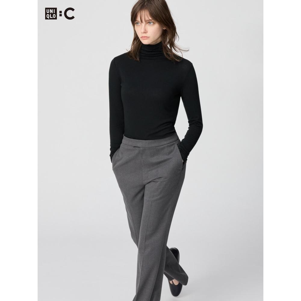 Uniqlo UlTra Warm HeaTTech Cashmere Blend TurTle Neck T Long Sleeve