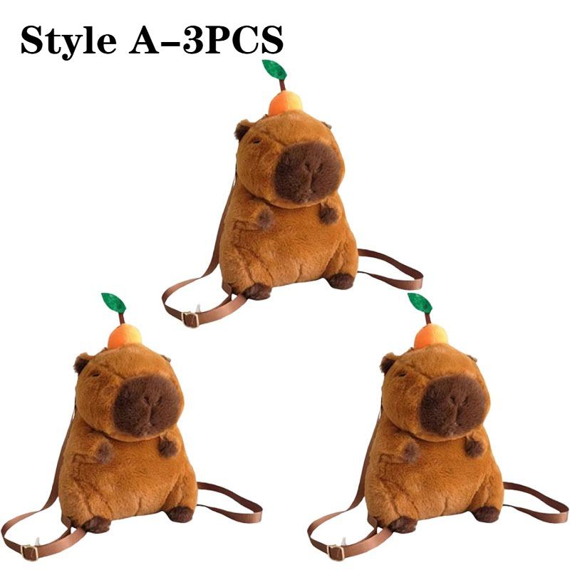 Capybara Dolphin Plush Backpack Cute Stuffed Toy Shoulder Bag Dual UseTote for Kids Girls Daily Travel Gift Valentine's Day Gift