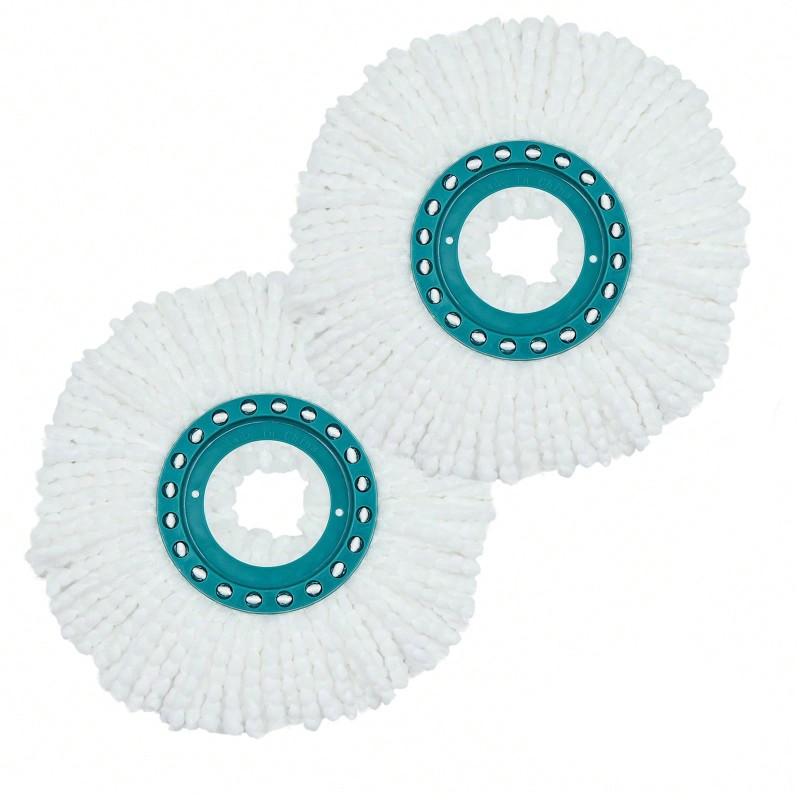 

2 шт. Змінні насадки для швабри, сумісні з системою швабри Leifheit Clean Twist Disc, Мікрофібра, Дуже поглинаючі