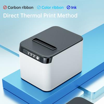 80mm Fiş Yazıcısı ESCPOS Termal Yazıcı Masaüstü Doğrudan Baskı USB+LAN Bağlantısı Yüksek