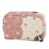 Noren and Cosmetic Japanese Pattern Flower Box Made In Makeup Small Item Travel Pouch Pouch, Women's Men's Pouch, (Retro Pouch/Pink Beige) / Japan,