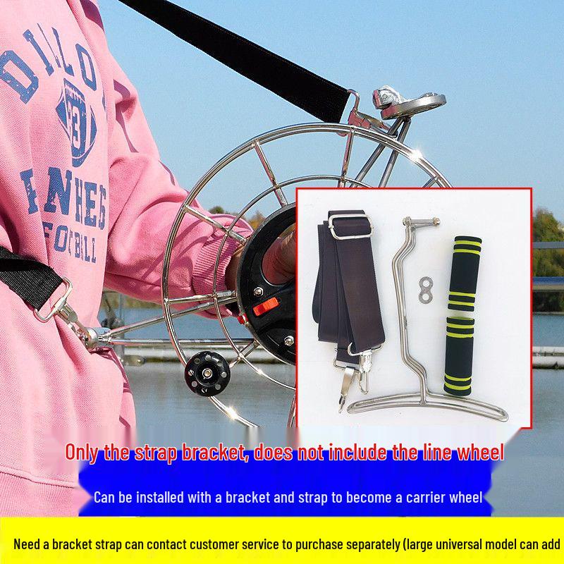 High-End Stainless Steel Kite Reel with Handbrake, Anti-Reverse, and Large Bearing for Sea Fishing