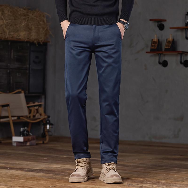 2024 New Autumn And Winter Men'S Casual Pants Straight Leg Slim Fit Workwear Pants Business Trend High-End Pants