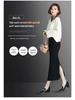 2021 Women's High-Waist Knitted Wool Skirt: Autumn/Winter, Thick, Long, Slim Fit, with Slit