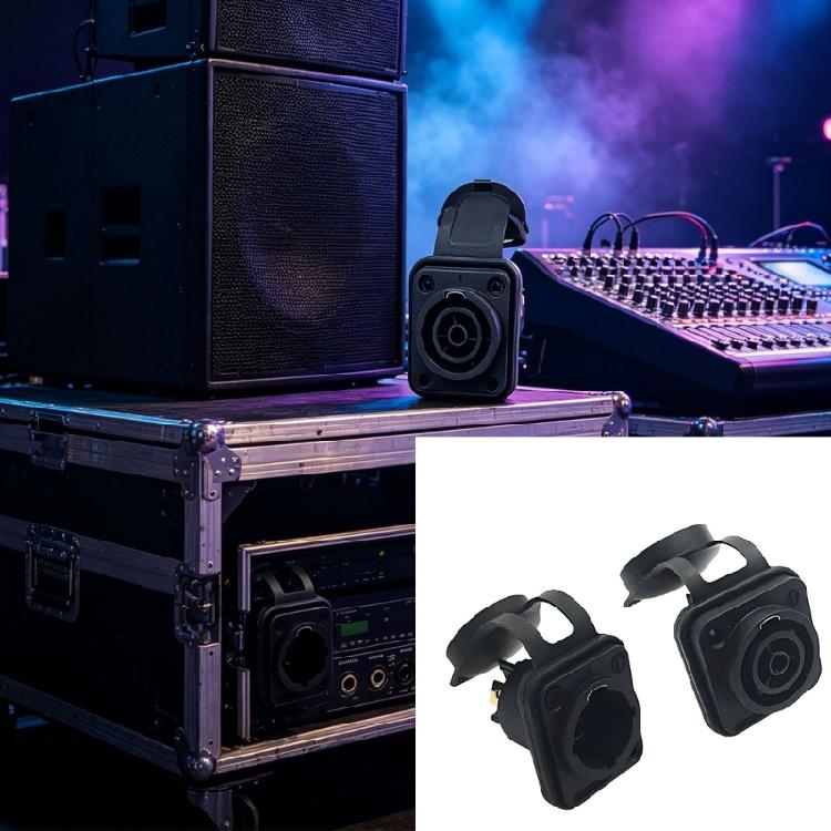 Event Equipment Power Socket Connector Receptacle with ABS Housing for Stage Lighting, Sound Systems, and LED Display Connection Tasks