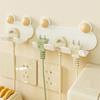 Punch-free Power Plug Socket Holder Cartoon Animals Wall Storage Hook Socket Storage Rack  for Home