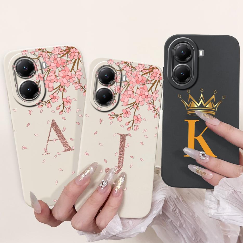For Xiaomi Poco X7 Pro 5G Case Luxury A Z Letters Cover Shockproof Soft TPU Phone Case For Xiaomi Poco X7 PocoX7 Pro Fundas Bags