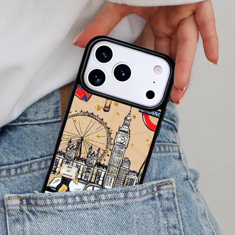London Red Bus Big Ben Phone Case for iPhone 17ProMax 12 13 14 15 16e 17 Pro Max Plus Air Cover