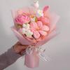 Mother's Day Knit Yarn Bouquet: Rose & Tulip Woven Flowers, Ideal Graduation Gift