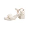 Fashion word with high heel sandals women's summer new thick heel with skirt sandals