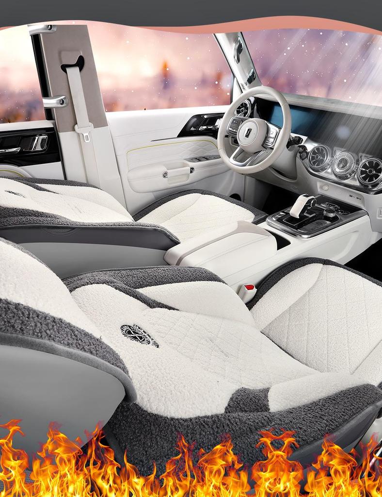 Universal All-Season Cotton Linen Car Seat Cushion - Full Coverage, New Style