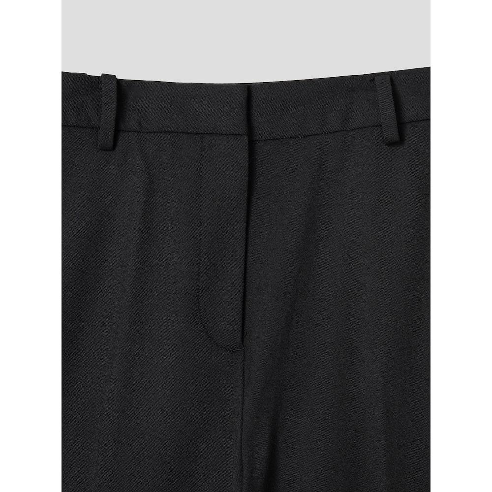 8seconds Wool Blend Long Straight Slacks Black