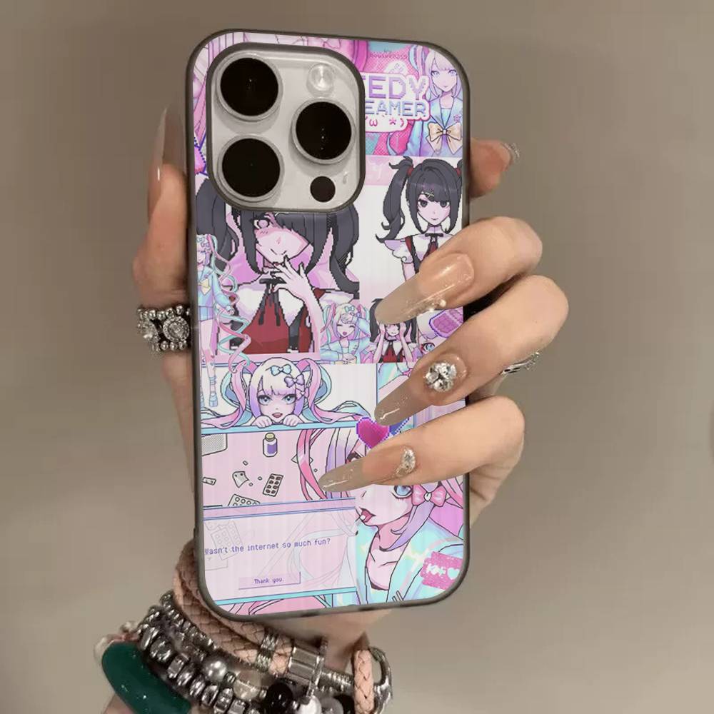 

Чохол з гофрованим візерунком N-Needy Girl Overdose Game для IPhone 16E SE4 12 17 16 15 14 13 11 Pro Max Смугастий чохол iPhone 16 plus