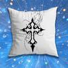 Gothic Cyber Sigil Cross Eyes Cute Cartoon Pillow Case Home BedroomCar Office Decoration Living Room Sofa Cushion Cover Suitable
