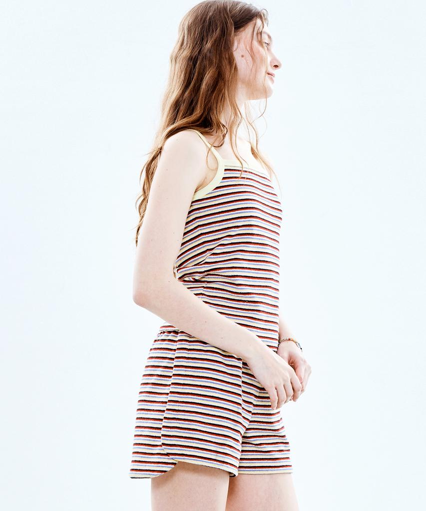 Soipeuyukaen Retro Striped Terry Shorts