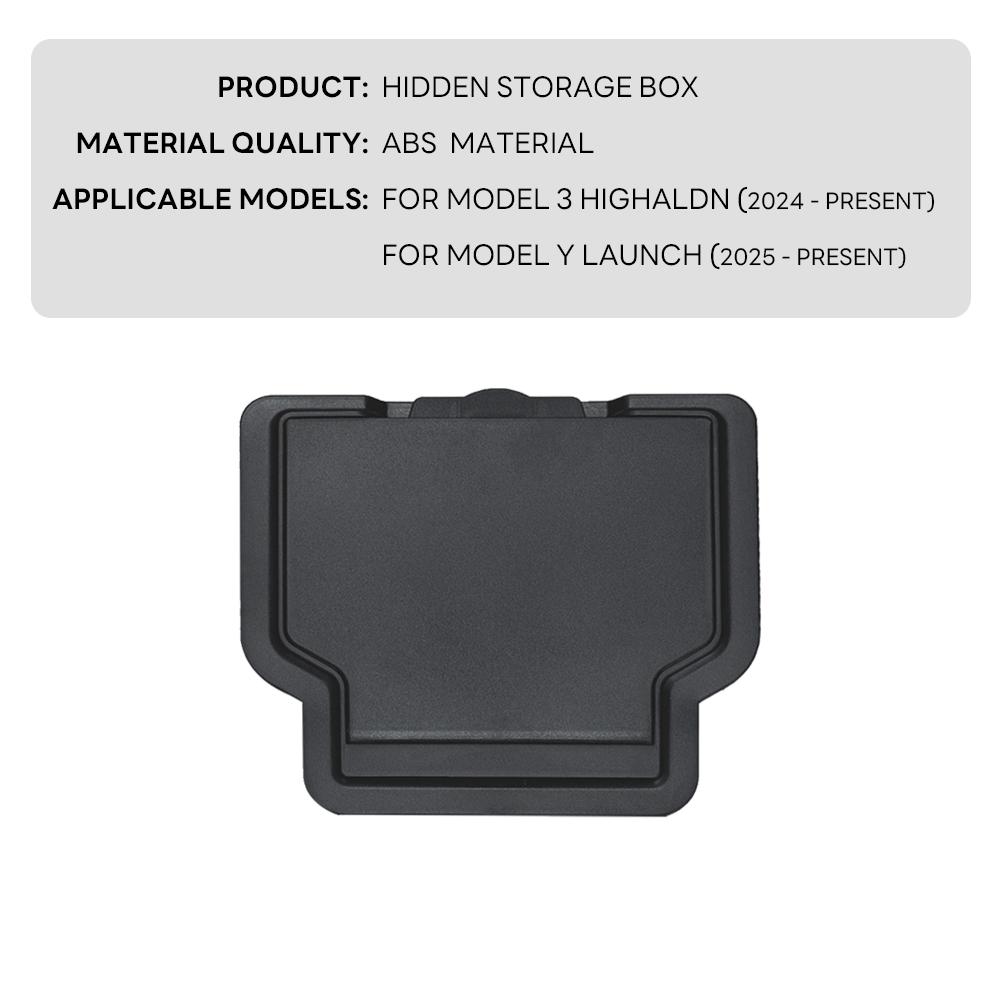 For Tesla Model Y Juniper Launch 2025 Model 3 Highland 2024 Armrest Hidden Magnetic Storage Box ABS Gadgets Organizers Case