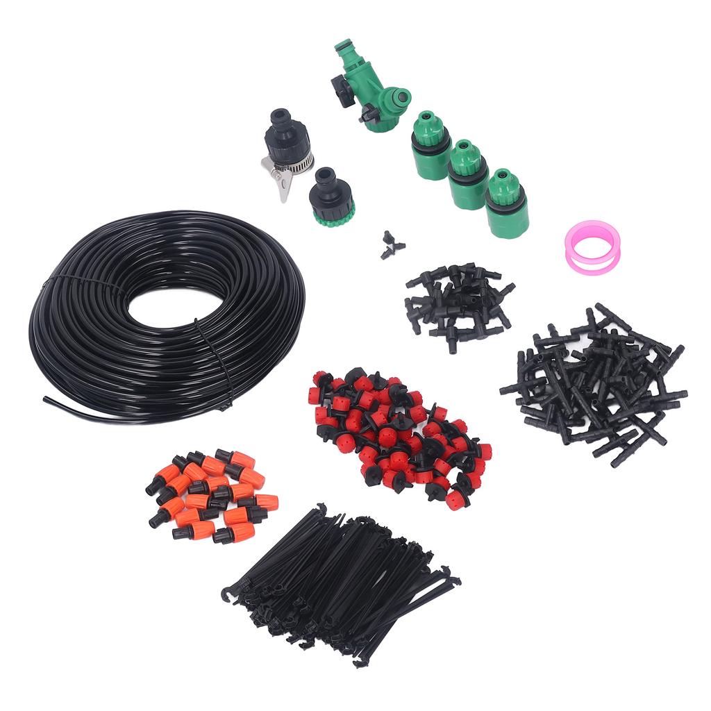 Drip Irrigation Kit 50m Tubing Adjustable Dripper Precise Watering Automatic Irrigation Set for Garden Farm Greenhouse