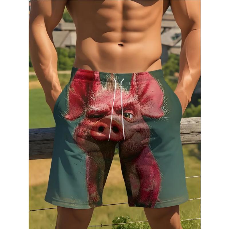 Fashion Men's Shorts 3D Animal Color Printed Animal Shorts
