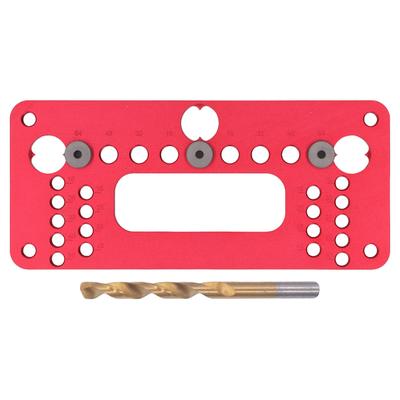 Woodworking Punch Locator Aluminum Alloy Hole Pitch Jig Drill Bushing Set for Wardrobe Cabinet Door