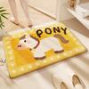 Cartoon Bathroom Toilet Faux Cashmere Floor Mat - Dirt-Resistant & Easy To Clean