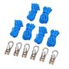 6 Set Rope Tightening Tool High Strength Tie Down Rope with Roller Tensioner for Camping Boating Home Use