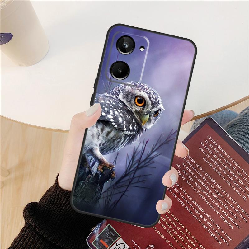 Cartoon Owl Case For Realme C55 C75 C67 C61 C53 C51 C21Y C25S 10 11 12 13 14 Pro Plus GT 6T 6 5 GT7 Pro