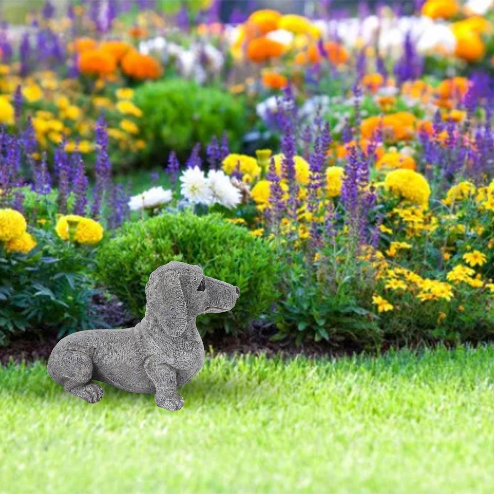 Synthetic Resin Dog Shaped Desktop Ornament Outdoor Yard Animal Statue  Courtyard Holiday Layout