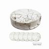7Pcs Waterproof PU Leather Coaster Double-sided Marble Pattern Placemat 10cm Round Heat Insulation Pad Hotel