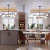 Modern Sputnik Chandeliers Light, 6/8/10/12-Light Chandeliers for Dining Room, Height Adjustable Ceiling Lights Farmhouse Chandelier for Kitchen