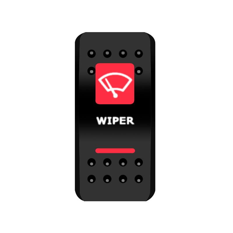 BANDC Boat Rocker Switch Cover (No Switch) Red Marine Dash Cap Labels for RV Heater Carling Switch Car Jeep Wrangler Accessories