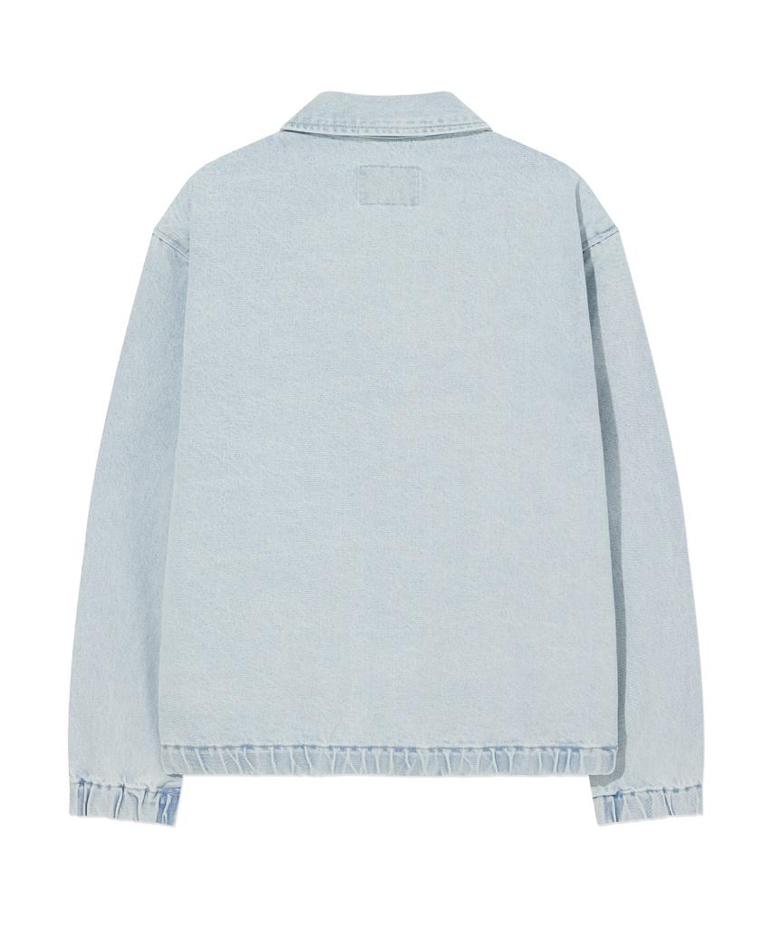 COVERNAT Denim Zip-Up Jacket Light Blue