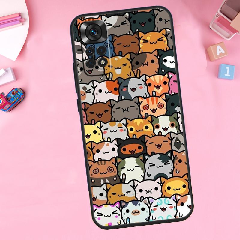 Funny cute cats For Xiaomi Redmi Note 14 10 11 12 13 15 Pro Plus Phone Case For Redmi 15 15C 14C 12C 10C 13C