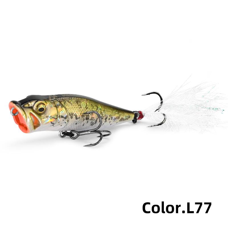MEREDITH POPX Popper 64mm 8.4g Surface Chugger Feather Tail Pike Bass POPX