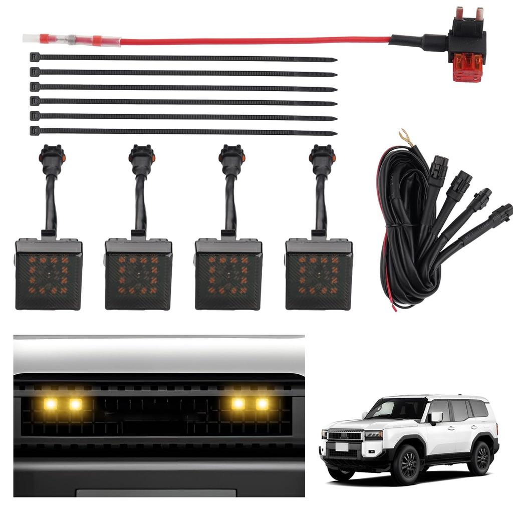 Cartist Land Cruiser 250 Front Grille LED Grille Grill Grill LED Light Daytime Running Warning Fog Smoke LAND CRUISER 250 Series Grill Easy Custom