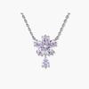 Monograph Callia Necklace Mgnl0394 Rhodium Plated (White Gold + Purple Cubic Zirconia)