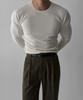 BOWLOW PRODUCT Essential Round Neck Muscle Long Sleeve Knit [Ivory]