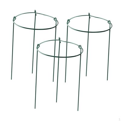 3Pcs Iron Peony Cages Plant Support Stakes Round Trellis Multipurpose for Vegetable Climbing