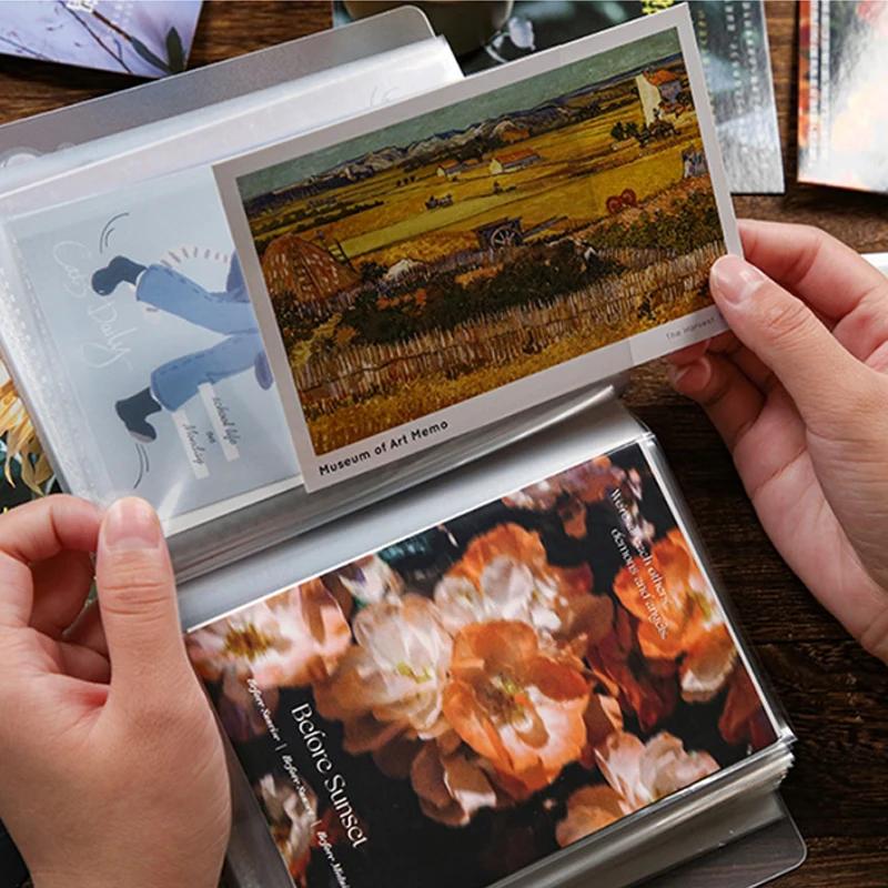 40 ark A6 Fotoalbum Förvaringshäfte Enkelt Stor Kapacitet Vattentätt Postkort Fotoförvaringsbok Högkvalitativt PP-material