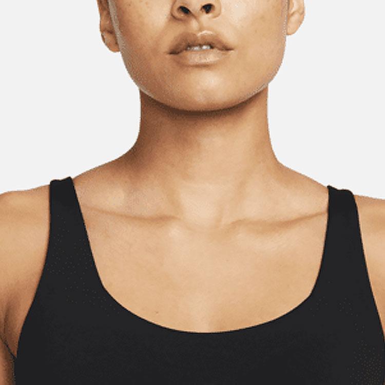 Nike Solid Color Wide Strap Low Impact Sports Bra Women Underwear Black DM0531-010