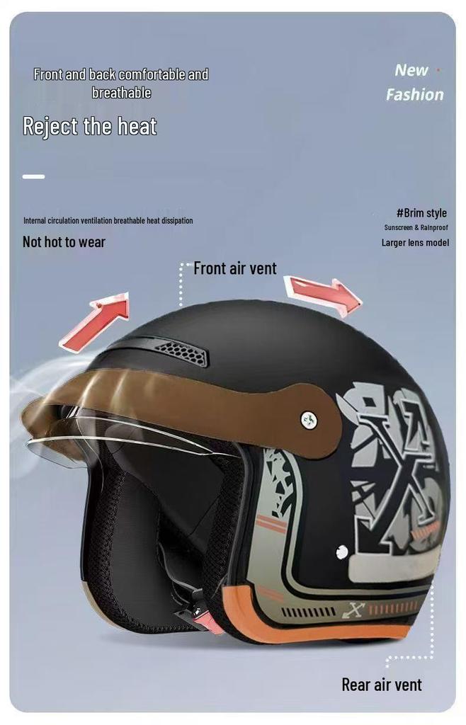 3C Certified Winter Electric Vehicle Safety Helmet: Unisex, Warm, Half-Helmet