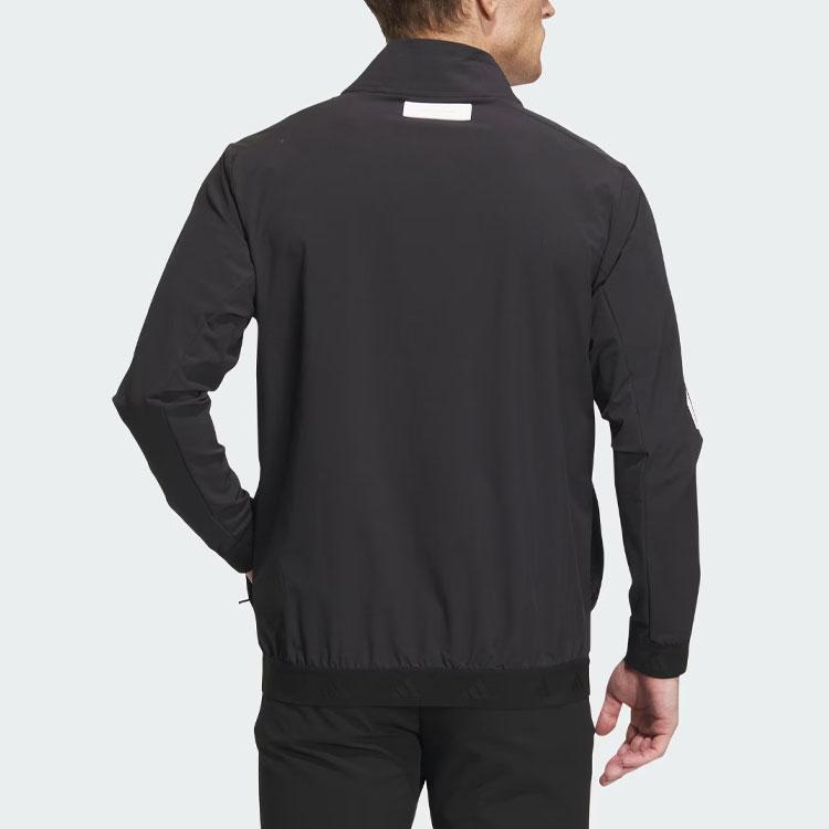 Adidas 4-Way Stretch Jacket Color Block Stand Collar Long Sleeve Golf Retro Jacket Men Jacket Black IN6595