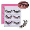 3 Pairs Packing Fluffy Full Strip Eyelashes Vendors Natural 3D Mink Lashes 8-16mm Eyelashes