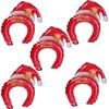 1/5pcs Kids Christmas Inflatable Balloon Headband Headdress Cartoon Santa Claus Elk Pattern Decorative Gifts for Holiday Scenes