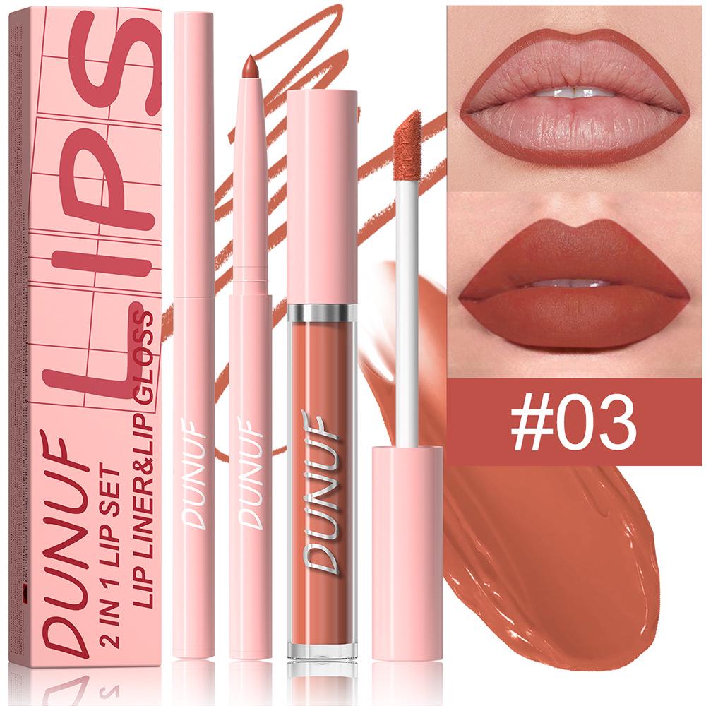 DUNUF 2-in-1 Waterproof Lip Liner & Gloss: Long-Lasting - Please Verify Details!