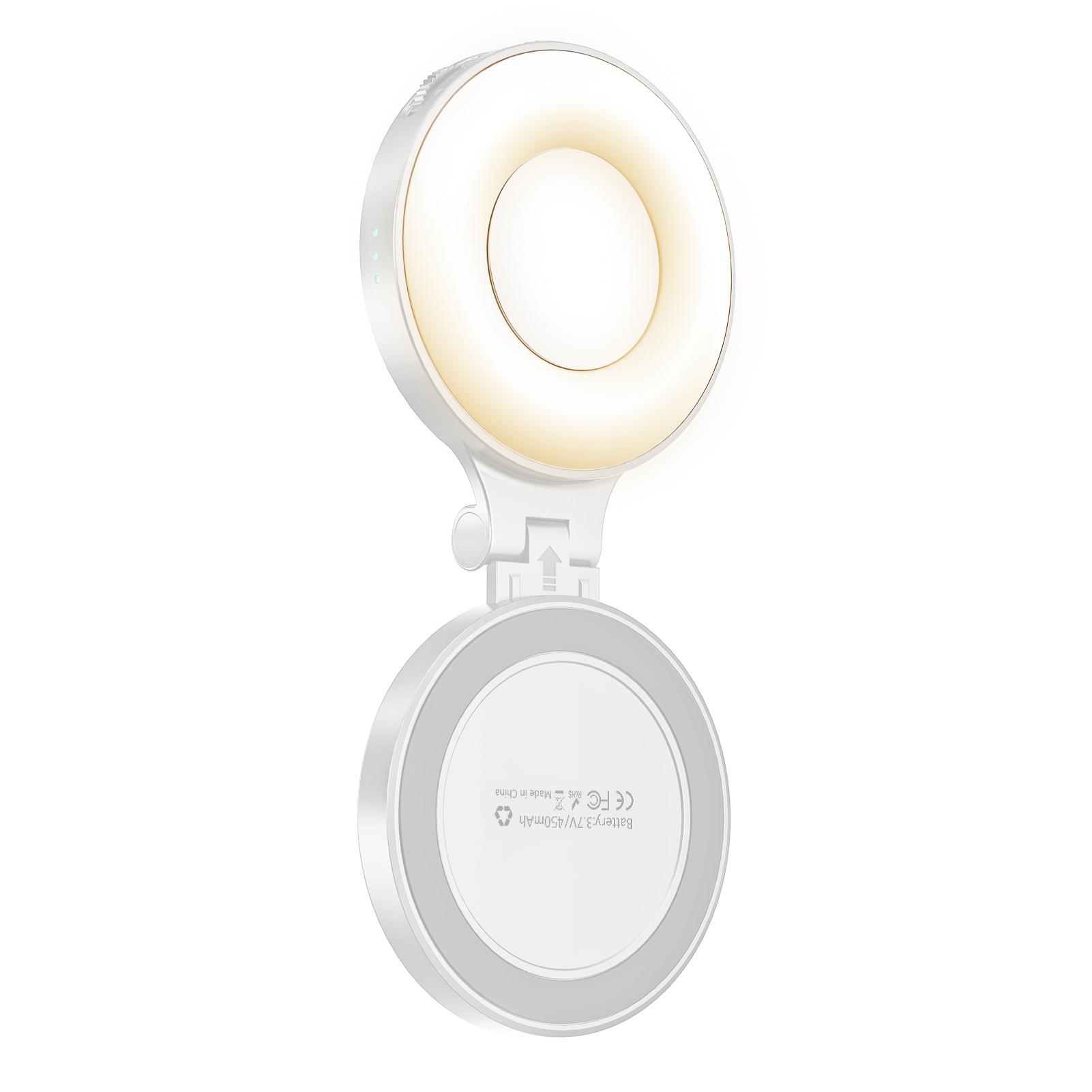 

Магнитная светодиодная заполняющая подсветка для телефона, складная подсветка для смартфона 2500K-8500K с регулировкой яркости белый